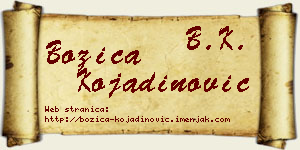 Božica Kojadinović vizit kartica